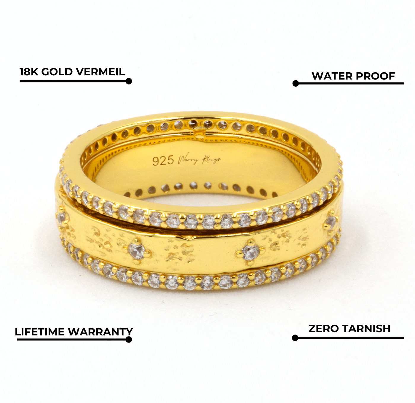 Allegra Worry Ring - 18K Gold Vermeil