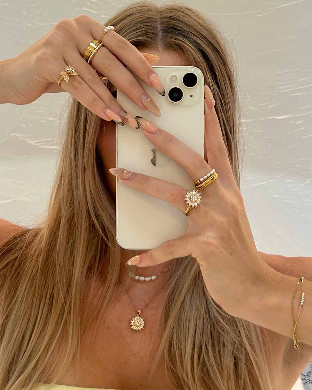 Pearl Worry Ring Set
