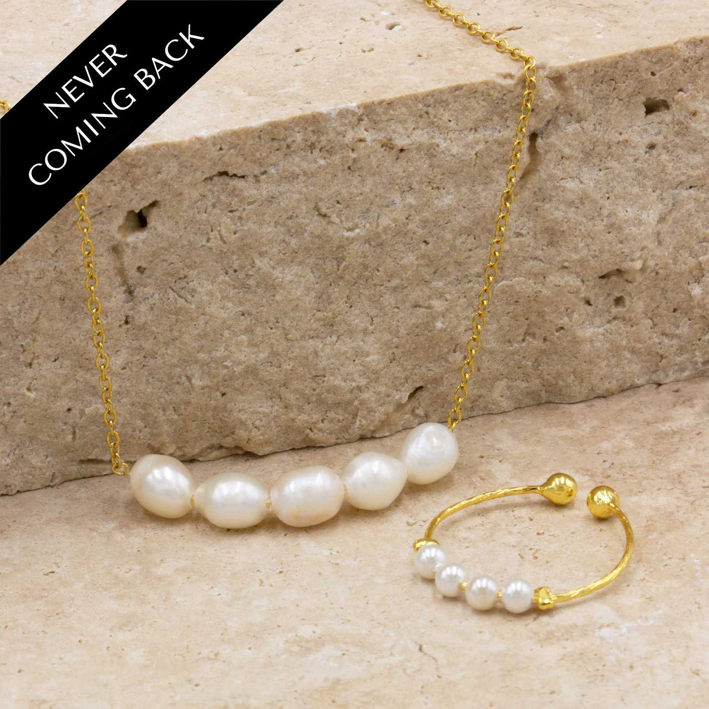 Pearl Worry Ring Set