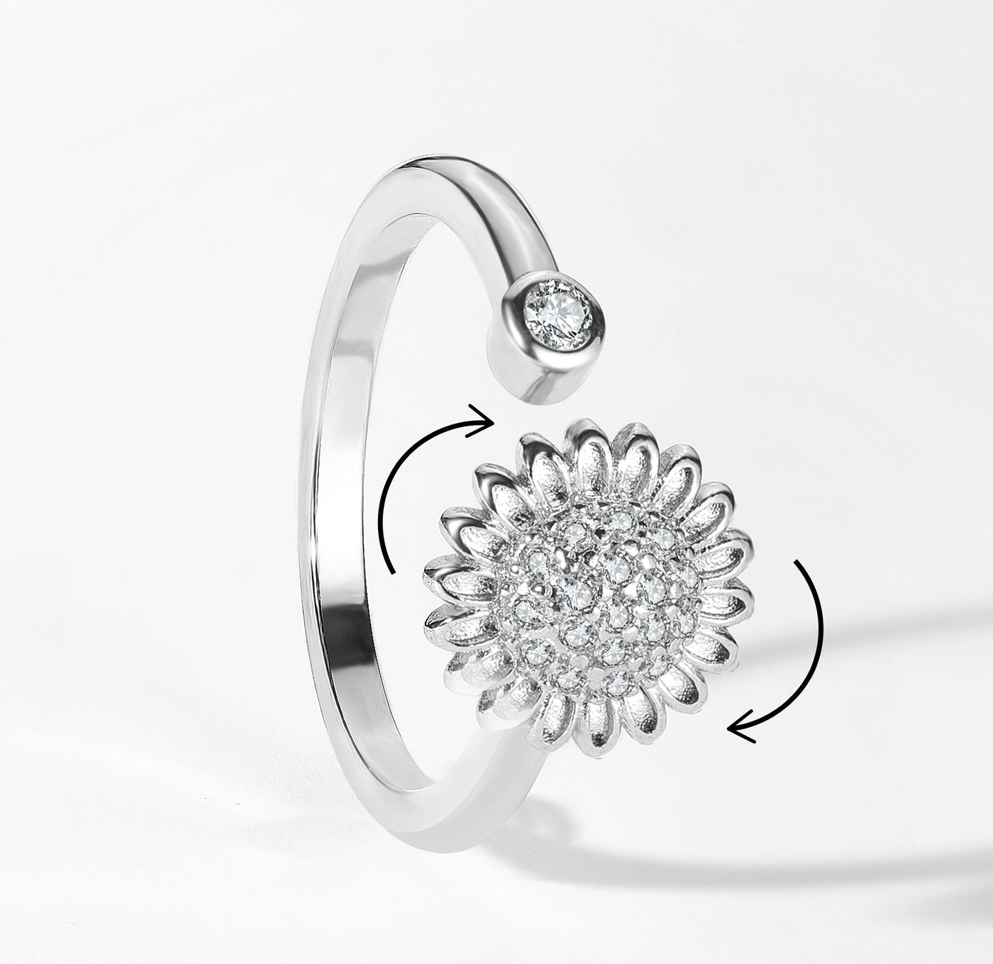 925 SS Silver Sunflower Spinner Complete Set