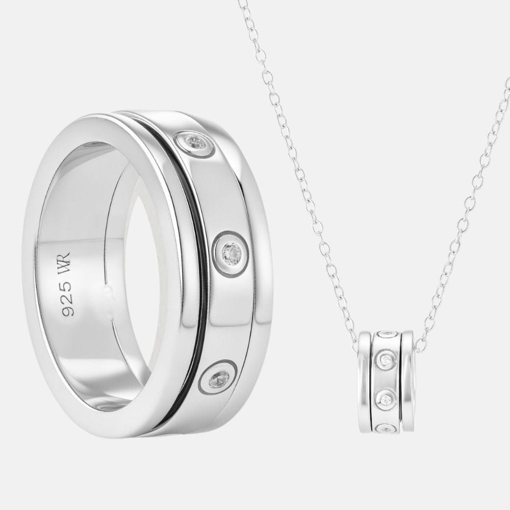 Solene Worry Ring Set - 925 Sterling Silver