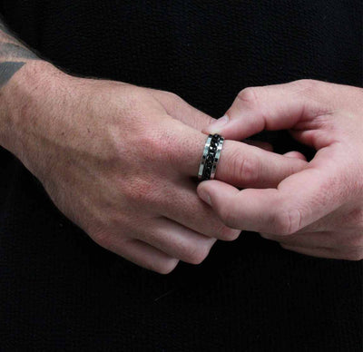 Cuban Link Rotating Worry Ring