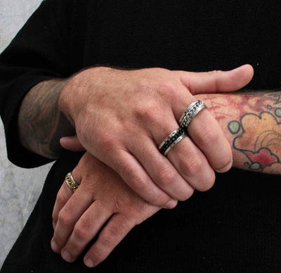 Cuban Link Rotating Worry Ring