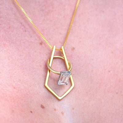 925 Sterling Silver Veyra Ring Keeper Necklace