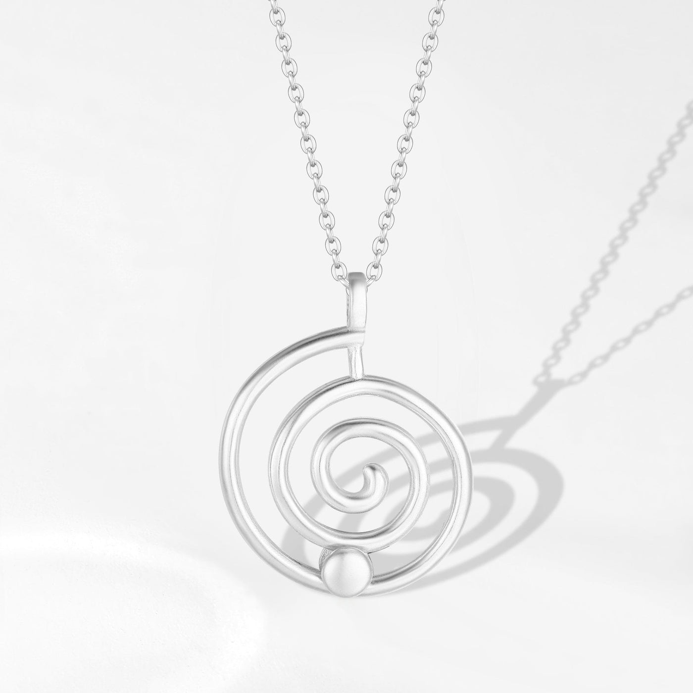 925 Sterling Silver Nortilus Rotating Necklace